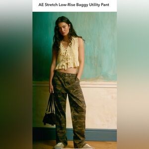 🎉AE Stretch Low Rise Baggy Utility Pant - W Large
